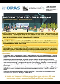 Photo of the cover page of the Health in All Urban Policies brief
