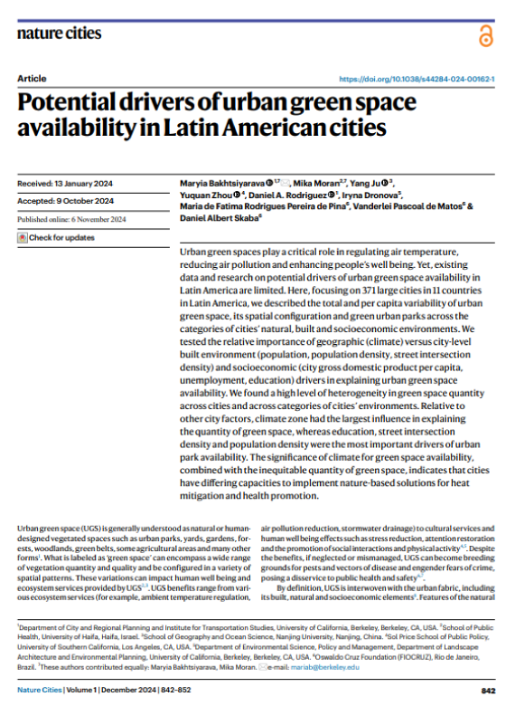 Paper green space availability