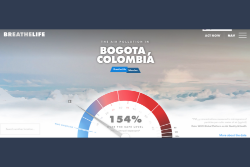 air quality for Bogota - screenshot
