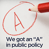 We got an 'A' in public policy