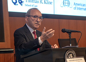 Justice Richard Goldstone speaks at transitional justice symposium 2018