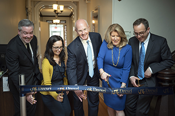 Ribbon cutting ceremony for renaming of the Andy and Gwen Stern Community Lawyering Clinic