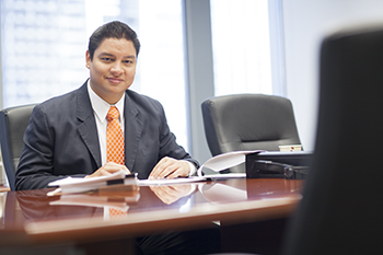 Mauricio Cueller at co-op placement at White and Williams