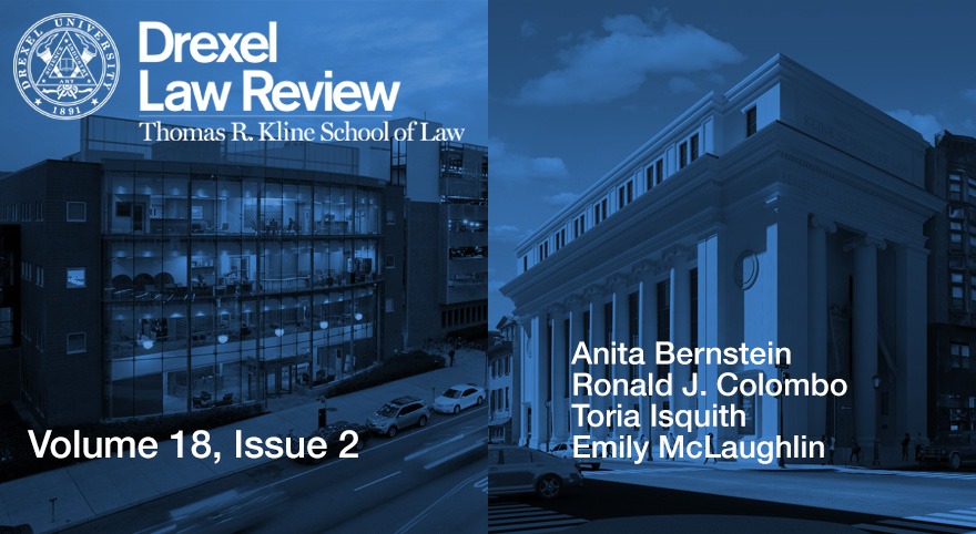 Drexel Law Review Volume 18, Issue 2