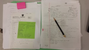Working notes for Dr. Mary Walker (The Legacy Center Archives and Special Collections)