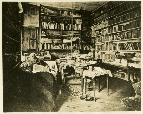 Constantine Hering in his study, circa 1870s (The Legacy Center Archives and Special Collections)