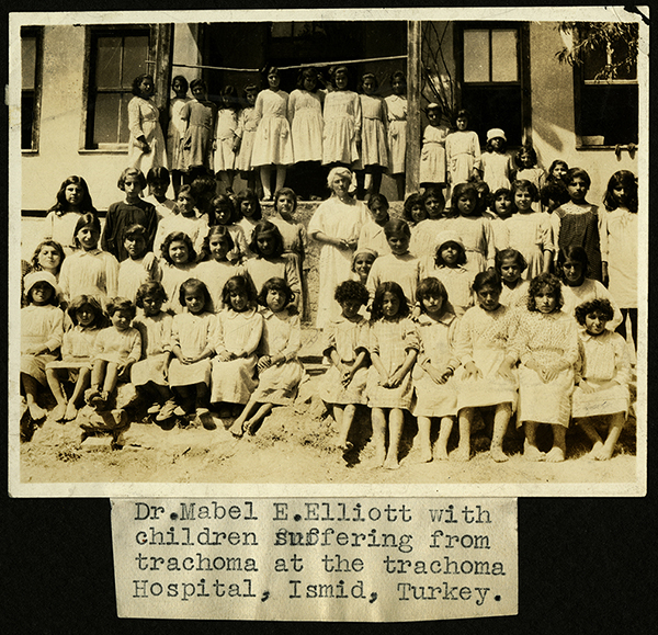 Dr. Mabel Elliott, Trachoma Hospital, Ismid, Turkey, circa 1920. (The Legacy Center Archives and Special Collections)