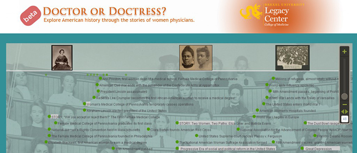 Doctor or Doctress beta header (The Legacy Center Archives and Special Collections)