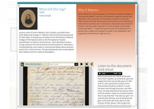 Doctor or Doctress story page (The Legacy Center Archives and Special Collections)