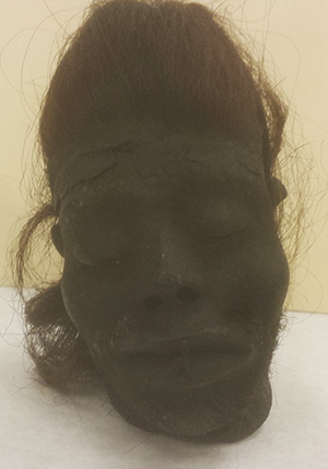 Shrunken head 'Jürgen Jivaro' (The Legacy Center Archives and Special Collections)