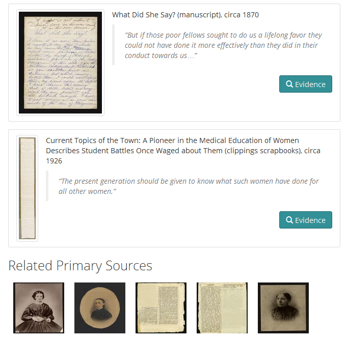 Doctor or Doctress public interface (The Legacy Center Archives and Special Collections)