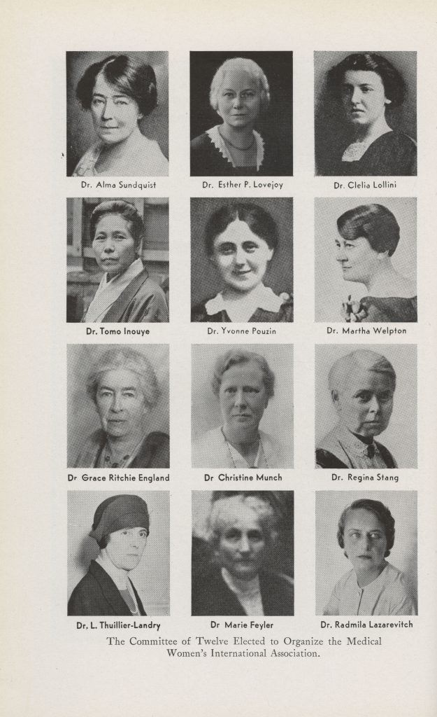 Medical Women's International Association organizers, 1919 (The Legacy Center Archives and Special Collections)