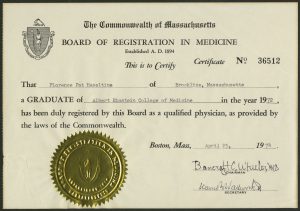 Haseltine Board of Registration in Medicine (The Legacy Center Archives and Special Collections)