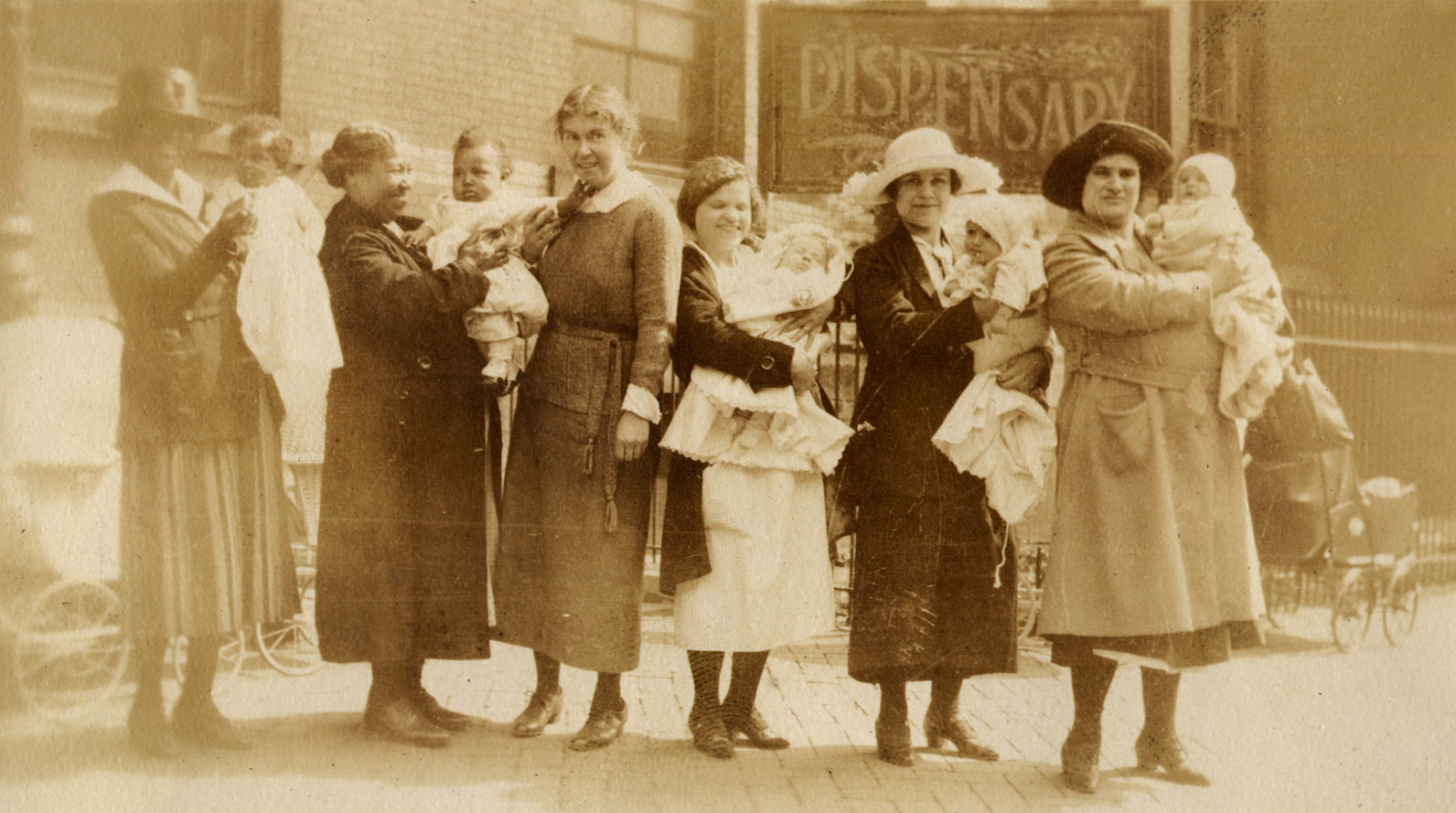Dr. Tallant, professor of obstetrics at WMCP outside the college’s maternity clinic c. 1923 (From the Clara Dickinson scrapbook Acc1993.01)
