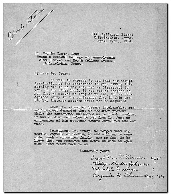 Correspondence between Pauline Dinkins and Martha Tracy, 1919. (Legacy Center Archives & Special Collections)