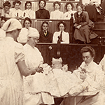 Women Physicians digital collection thumbnail; Woman's Medical College of Pennsylvania amphitheater, 1903