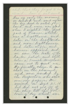 Page 4 from Dr. Bohn's diary, September 1918 (The Legacy Center Archives and Special Collections)