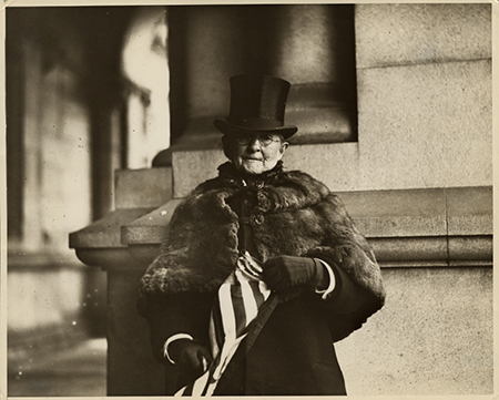 With her beloved American flag, no date (The Legacy Center Archives and Special Collections)