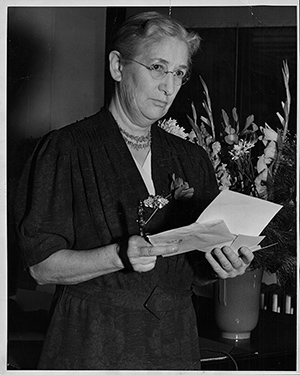 Dr. Martha Tracy takes post as Assistant Director of Public Health. The location is Philadelphia City Hall Annex. (The Legacy Center Archives and Special Collections)