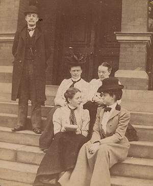 Martha Tracy with members of WMCP Class of 1903. (The Legacy Center Archives and Special Collections)
