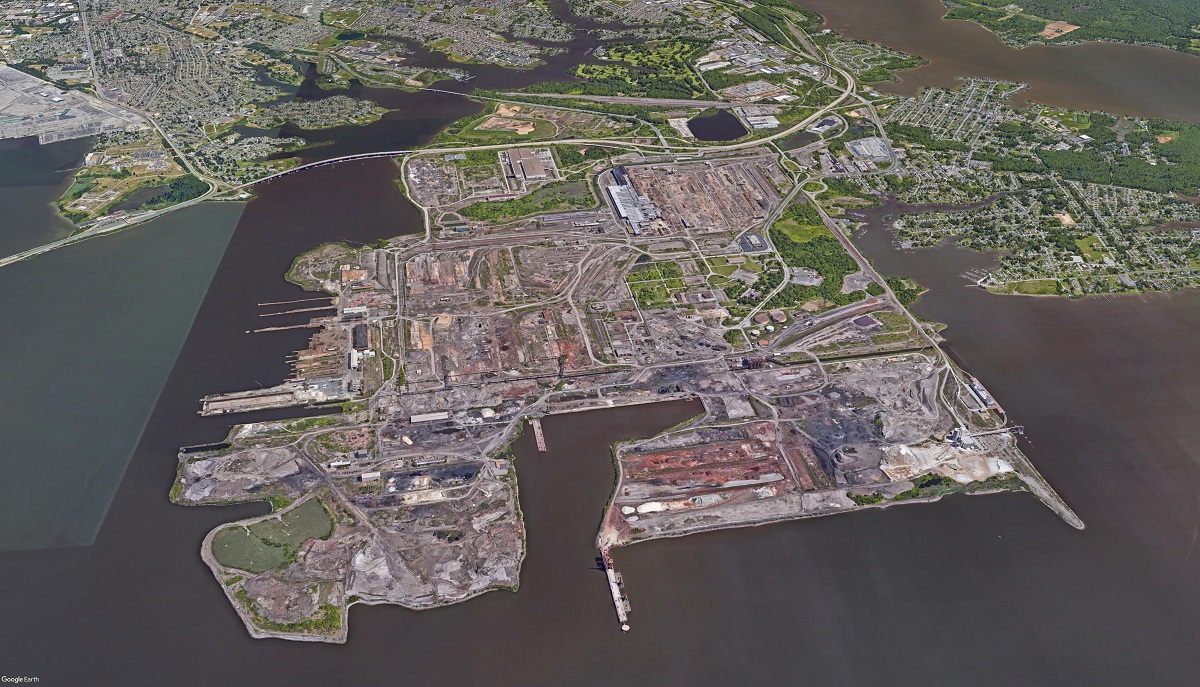 Aerial of Sparrows Point MD