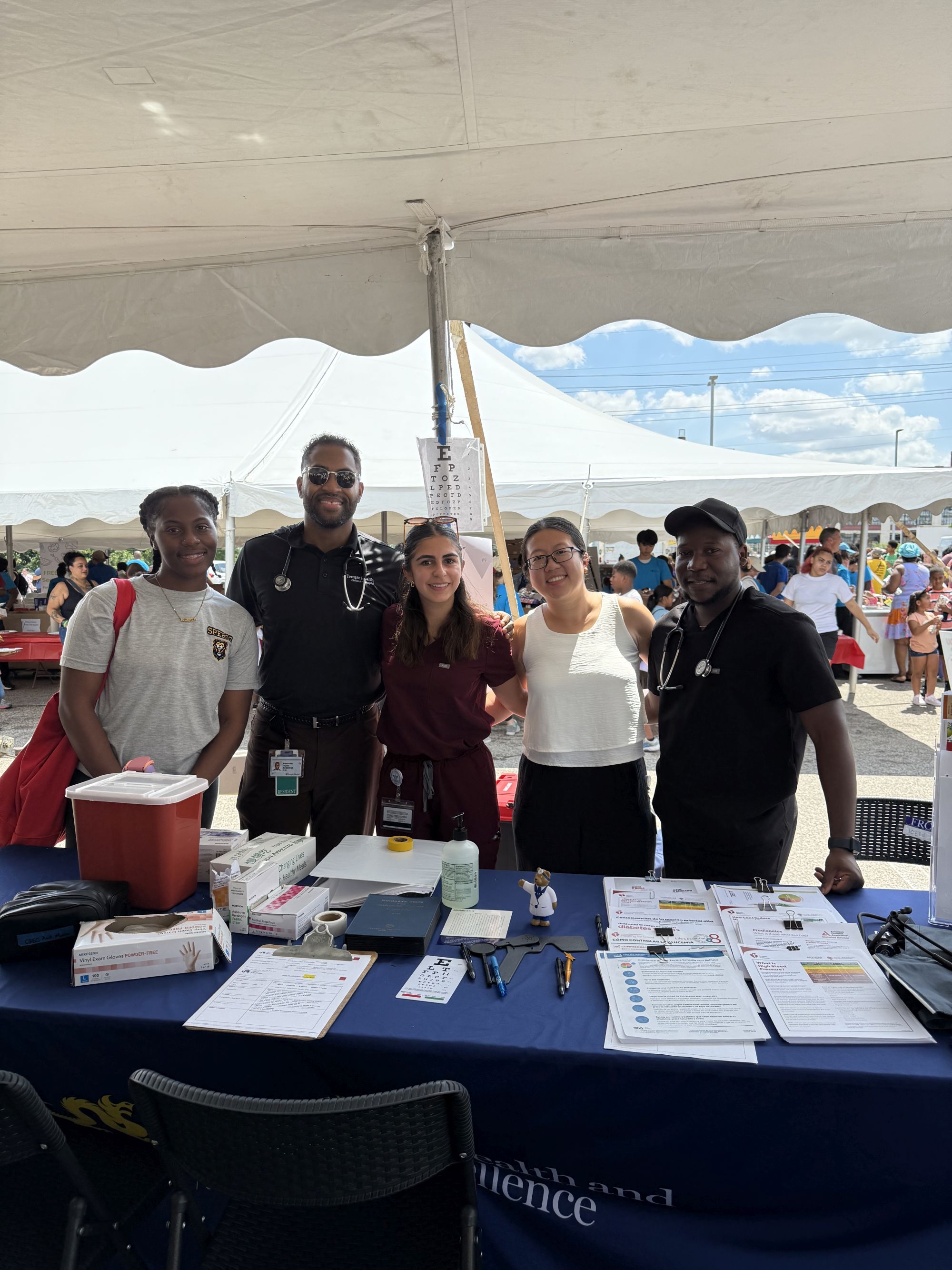 Solomon Wekunga and colleagues at a volunteering event