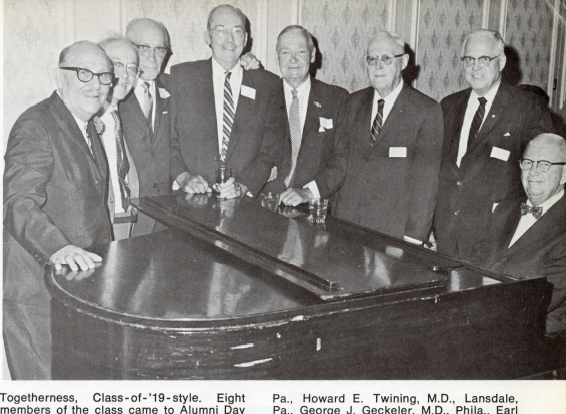Class of 1917 celebrating their 50th reunion in 1967. (The Legacy Center Archives and Special Collections)