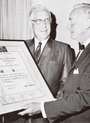 Dr. Lehman received the Alumnus of the Year Award in 1967. (The Legacy Center Archives and Special Collections)