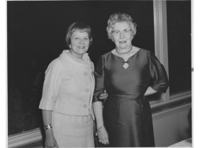 Dr. Rebecca Rhoad (right) with Mrs. Margaret Majer Kelly (The Legacy Center Archives and Special Collections)