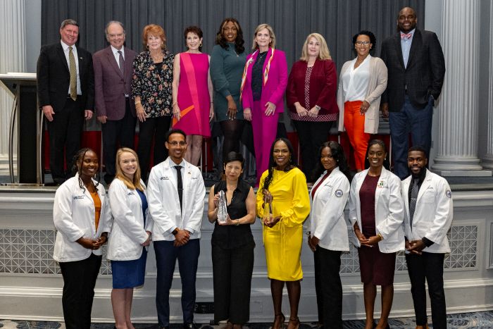 Honorees, scholars and VIPs at the Woman One Award Ceremony