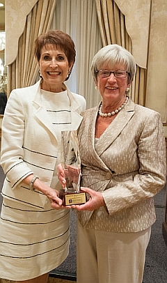 Dianne Semingson and Lynn Yeakel at the 2012 Woman One Award Ceremony