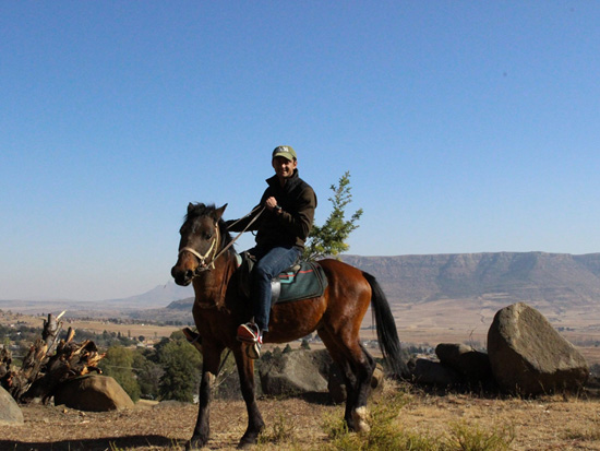 Drexel MD student Sachin Gandhi had the opportunity to become proficient on the Basotho pony.