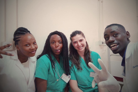 Drexel medical student Matilde Hoffman in Kampala, Uganda - Mulago Hospital nurses and attendings.