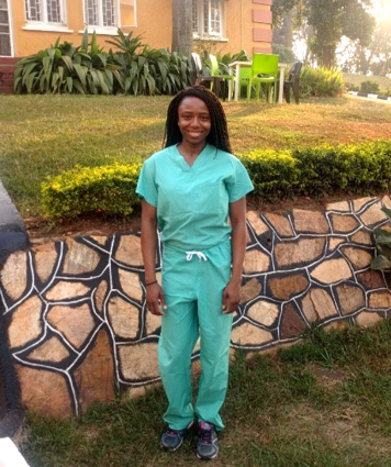 Drexel medical student Yetunde Akinde in Uganda.