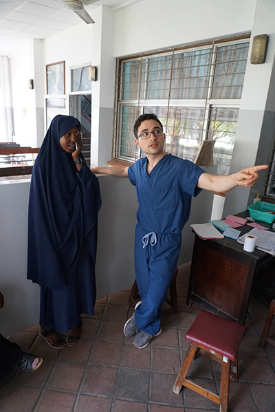 Drexel medical student Alexander Altman in Mombasa, Kenya with The Lighthouse of Christ Hospital-Ophthalmology.