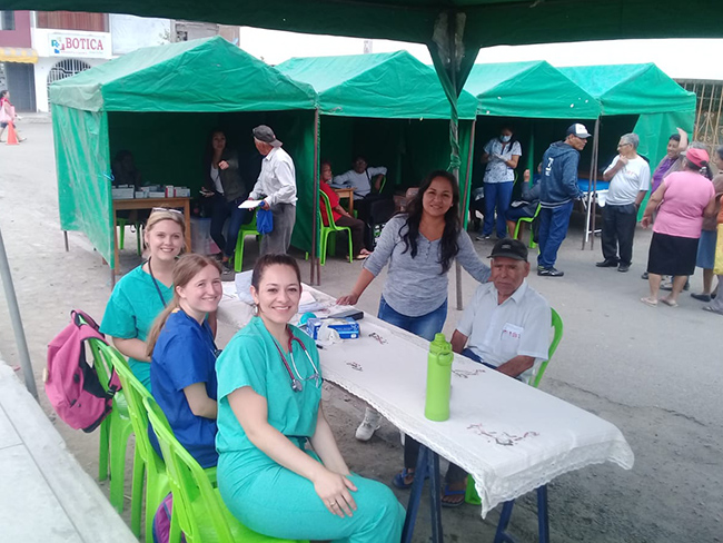 Drexel med student Paulina Ramirez in Trujillo, Peru with The Medical Network