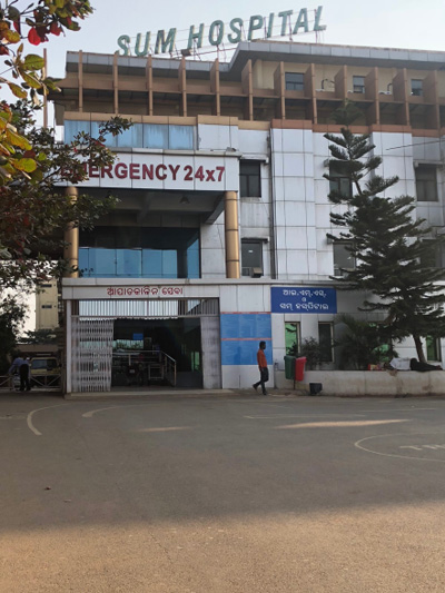 The outside of the hospital where Debika Biswal Shinohara worked during their global health experience in Bhubaneswar, India