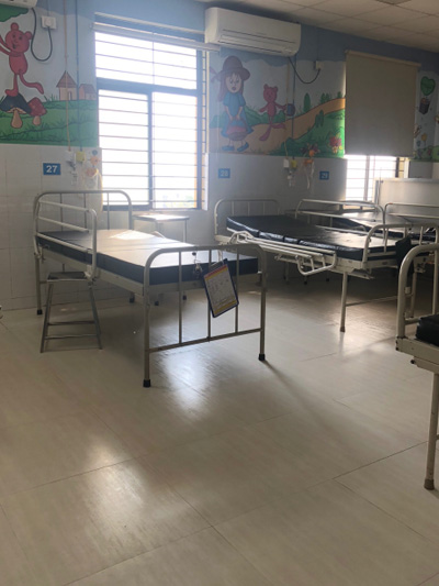 A hospital ward photographed by Debika Biswal Shinohara during their global health experience in Bhubaneswar, India
