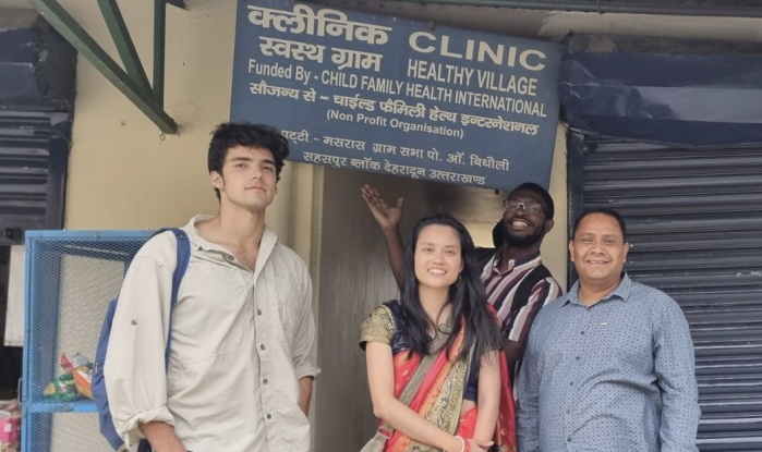 Global Health student Sixtus Akinlosotu in India