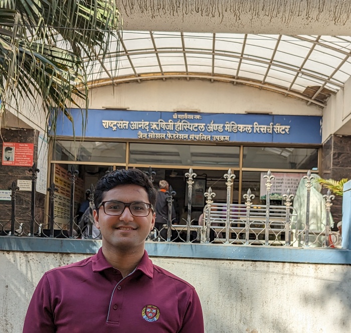 Global health MD student Sidhant Gugale in Ahmednagar, India