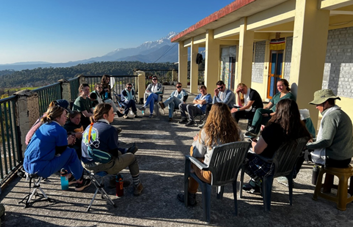 Student Presentation after Clinic (Himalayan Health Exchange, Anna Braendle)