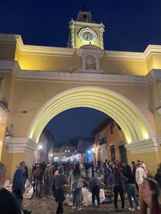 View of the famous arch in Antigua, Guatemala, taken by medical student Antonio Lopez during a global health experience