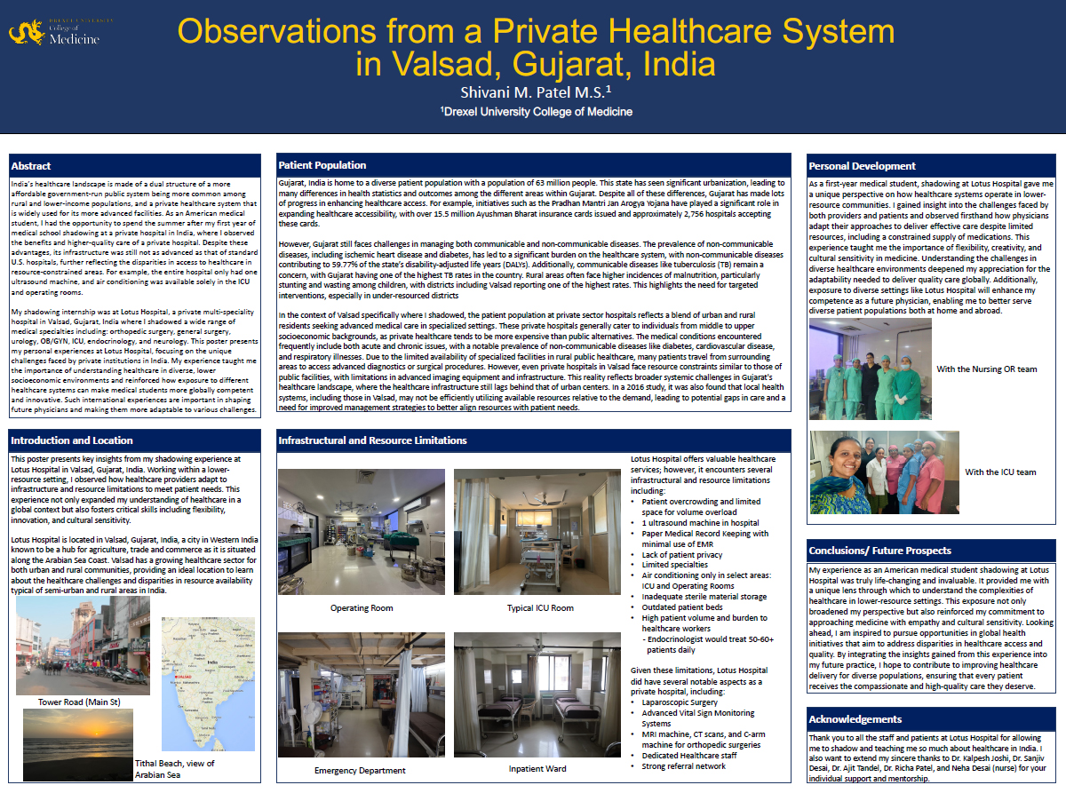 Observations from a Private Healthcare System in Valsad, Gujarat, India