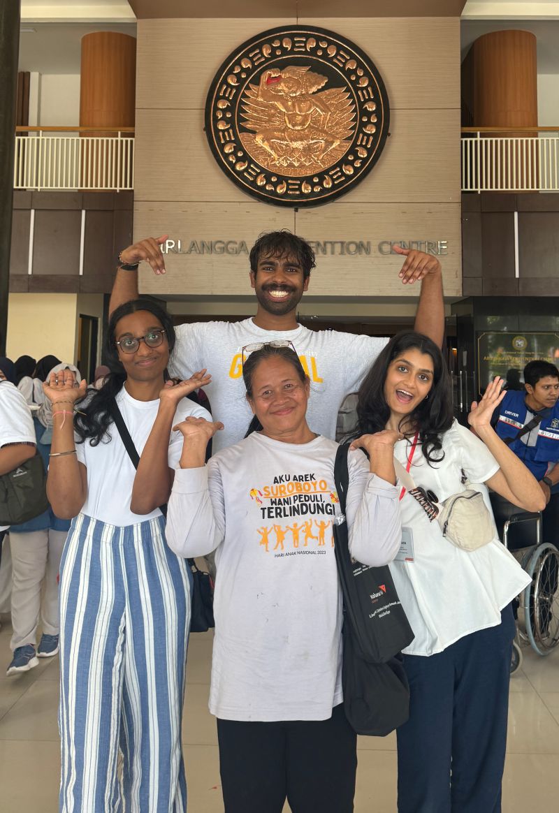 Vivek Babu during a global health experience in Indonesia