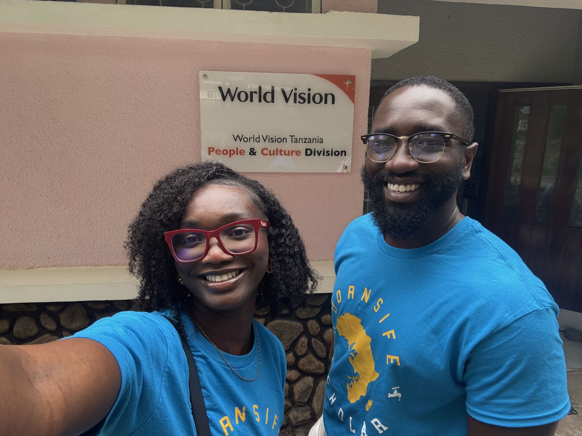 Viva Paintsil and a colleague during their Dornsife Global Development Scholar trip to Tanzania