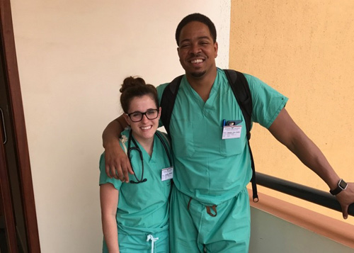 Drexel medical student Jennifer Williams in Africa with Maternal and Child Health in Uganda.