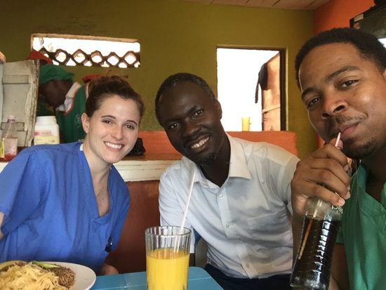 Drexel medical student Jennifer Williams in Africa with Maternal and Child Health in Uganda.