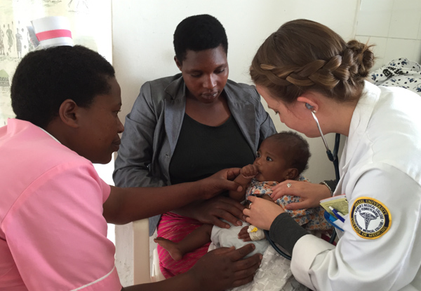 Drexel 4th year medical student Clare Coda during her global health experience in Uganda, Africa.