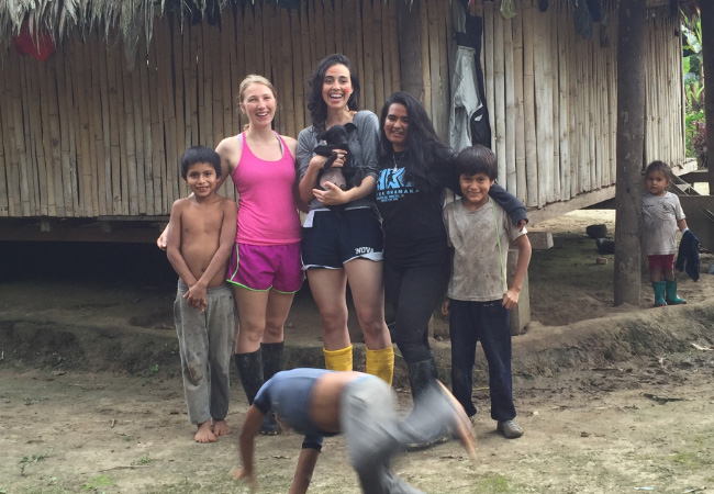 Drexel medical student Hiral Lathia in Ecuador with Child Health Family International.
