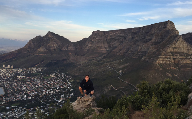 Drexel medical student Kevin Priddy in South Africa.